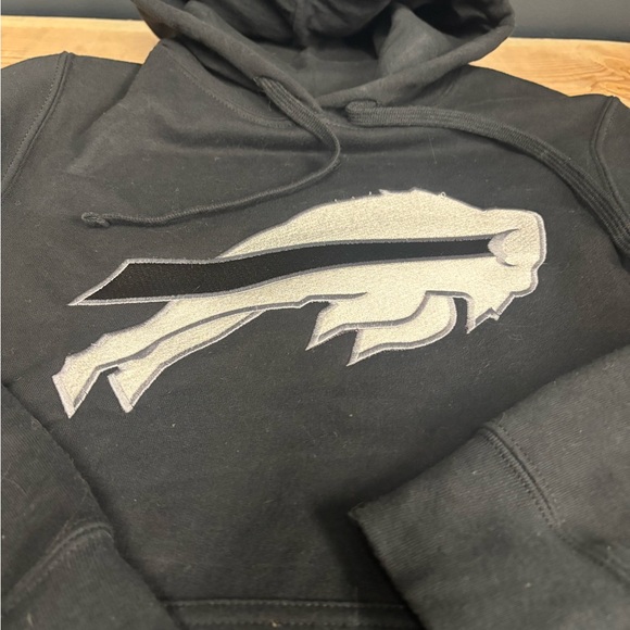 🔥 Buffalo Bills Embroidered Black Hoodie  NFL - Picture 5 of 5